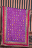 White Co-Ord Set with Hangma Purple Dupatta