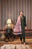 Olive Green Co-Ord Set With La Hasil Muhabat Stoler