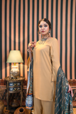 Golden Co-Ord with Tasweer-e-Janna Dupatta