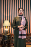 Olive Green Co-Ord Set With La Hasil Muhabat Stoler