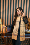 Black Co-Ord Silk Set With Husn e Zan Stoler