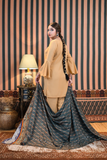 Golden Co-Ord with Tasweer-e-Janna Dupatta