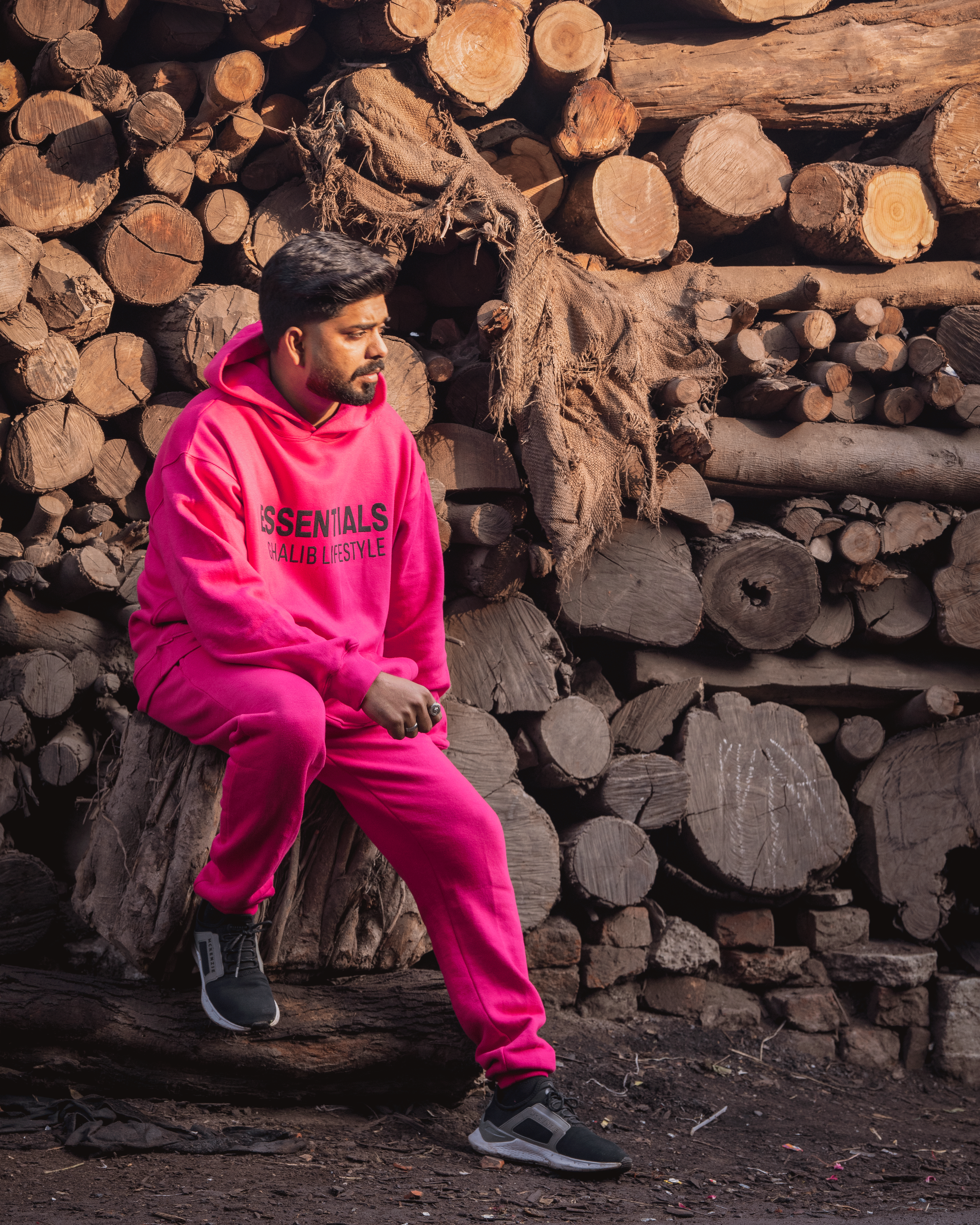 Fushia Pink Hoodie Track Suit Ghalibelifestyle Essentials