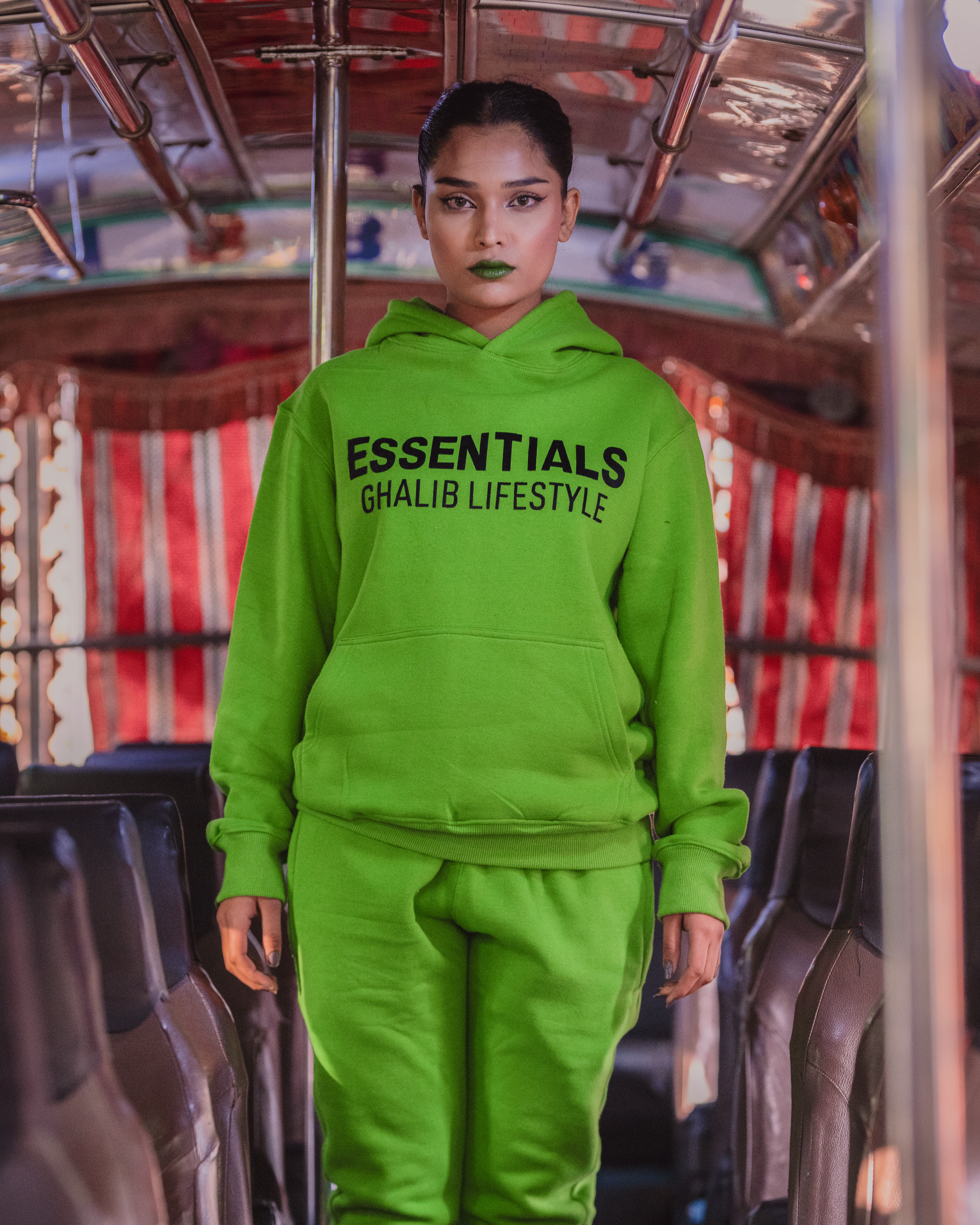 Parrot Green Hoodie Track Suit Ghaliblife Essentials