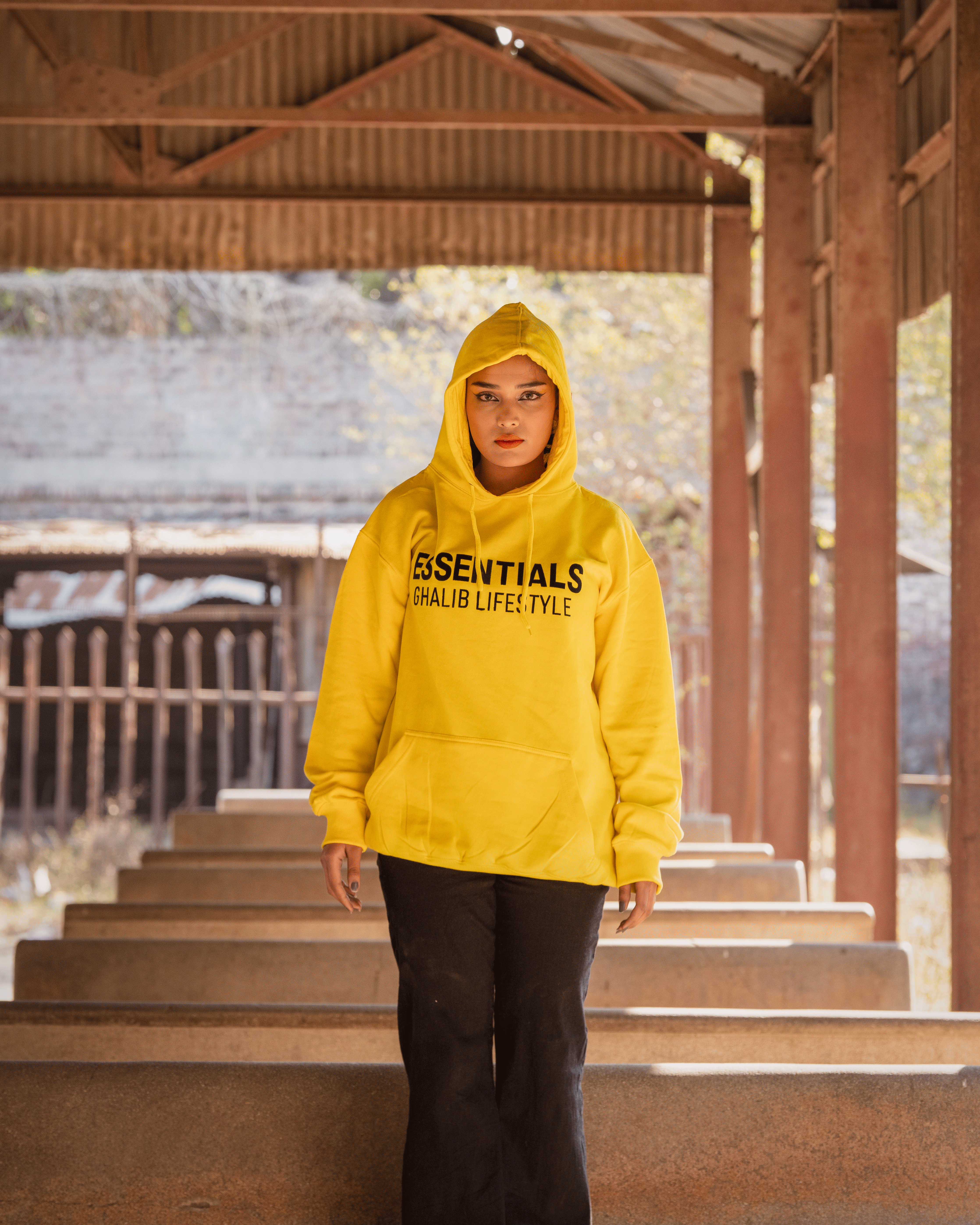 Bright Yellow Hoodie Ghaliblifestyle Essentials